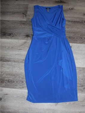 Blue Sleeveless Midi Dress